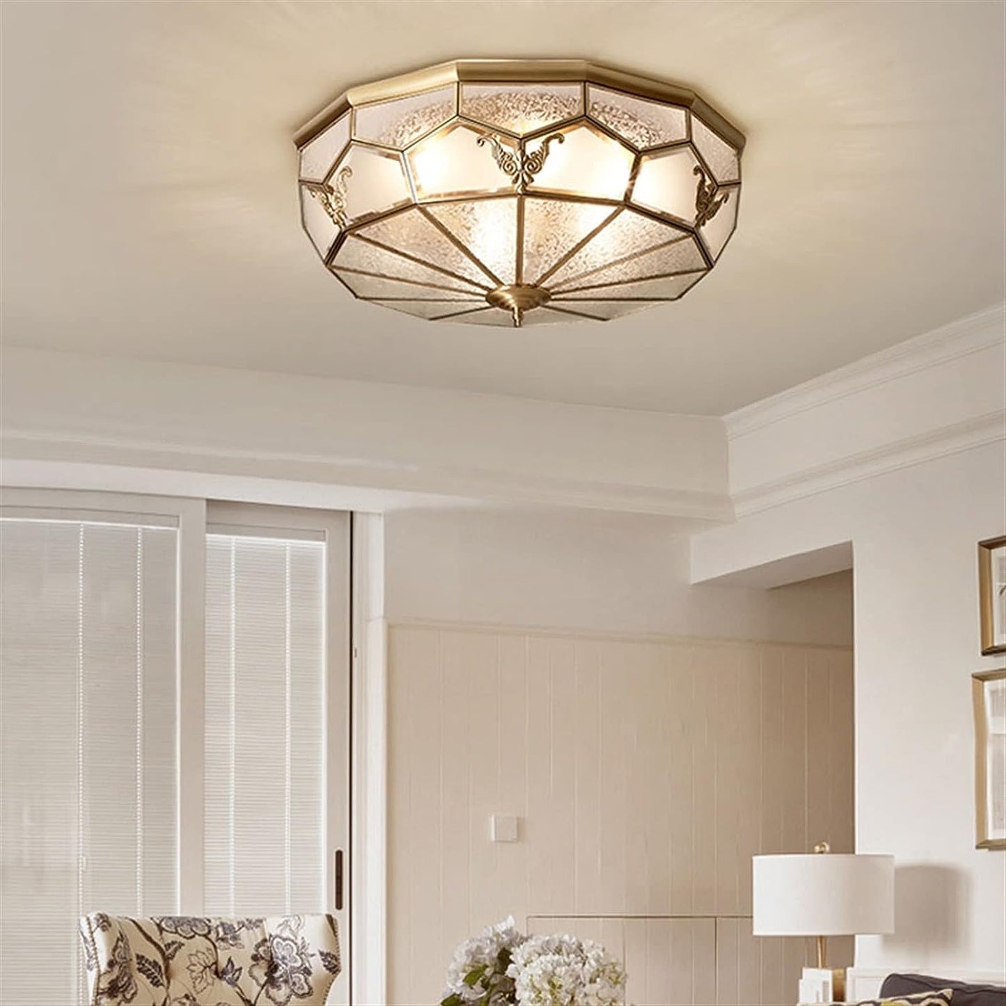 HDC Nordic simple modern bedroom bedside creative, glass light luxury table lamp