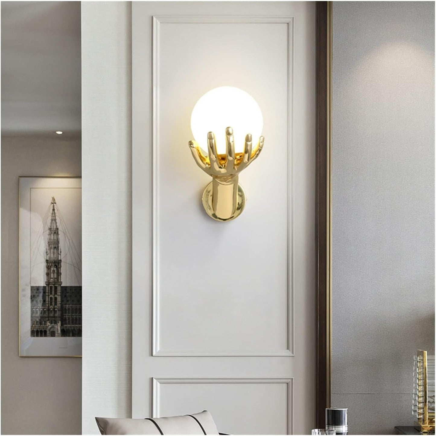 Hdc 1 Light All Copper Retro Style Glass Shade Wall Light