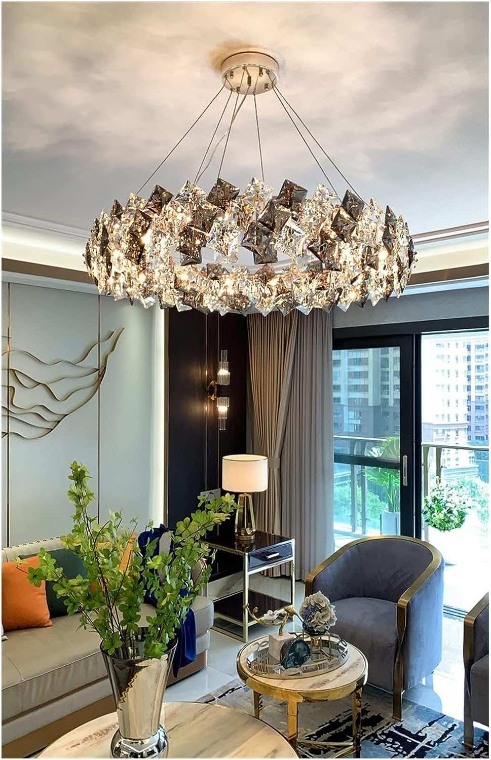 HDC Nordic Loft Indoor Lighting Luster Salon Crystal Chandelier