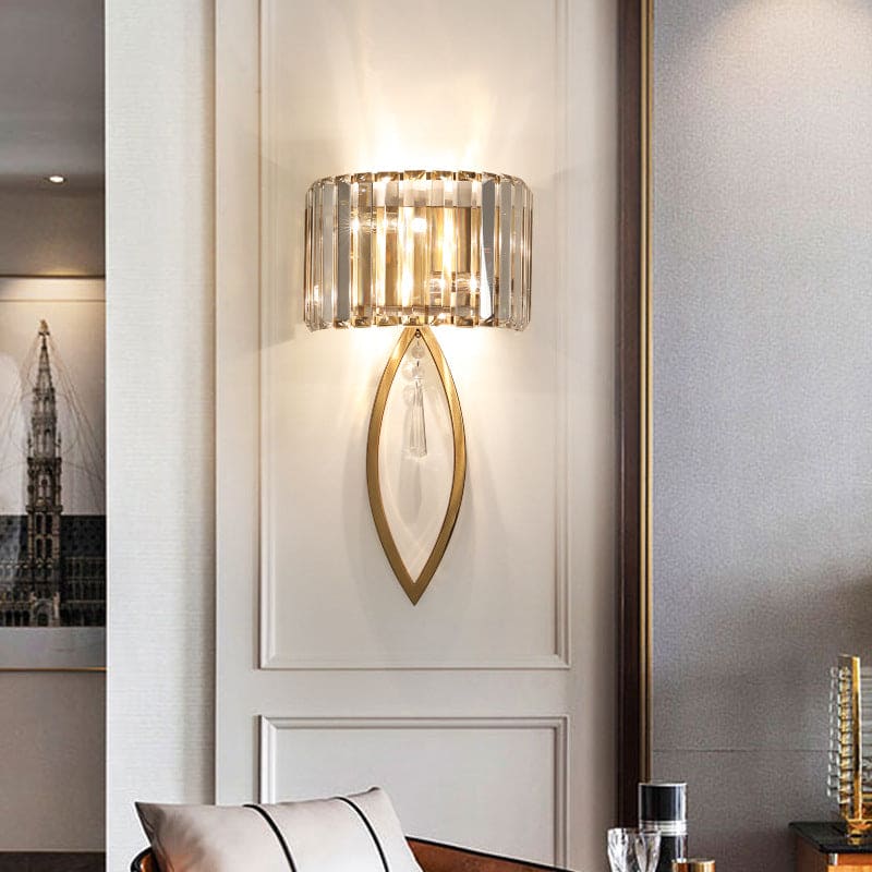 Hdc luxury American minimalist modern bedroom living room wall aisle entrance crystal lamp