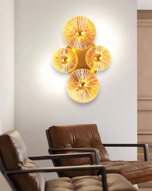 Hdc Lotus Leaves LED Glass Wall Light