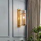 Hdc 400mm Gold Glass Long Wall Light Metal - Gold Warm White
