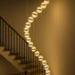 HDC 18 Lights Acrylic Ball  Double Height Stair Chandelier- Tricolor