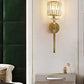 Hdc Gold Crystal Glass Shade Wall Light