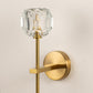 HDC Modern Gold Body Glass Wall Light for Bedroom, Living Room