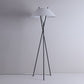 HDC Black Slim Stand And White Fabric Shade Living Room Creative Bedroom Tripod LED Vertical Floor Lamp
