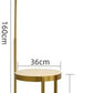 HDC Metal Marble Gold Living Room Dining Room Floor Lamp With Shelf