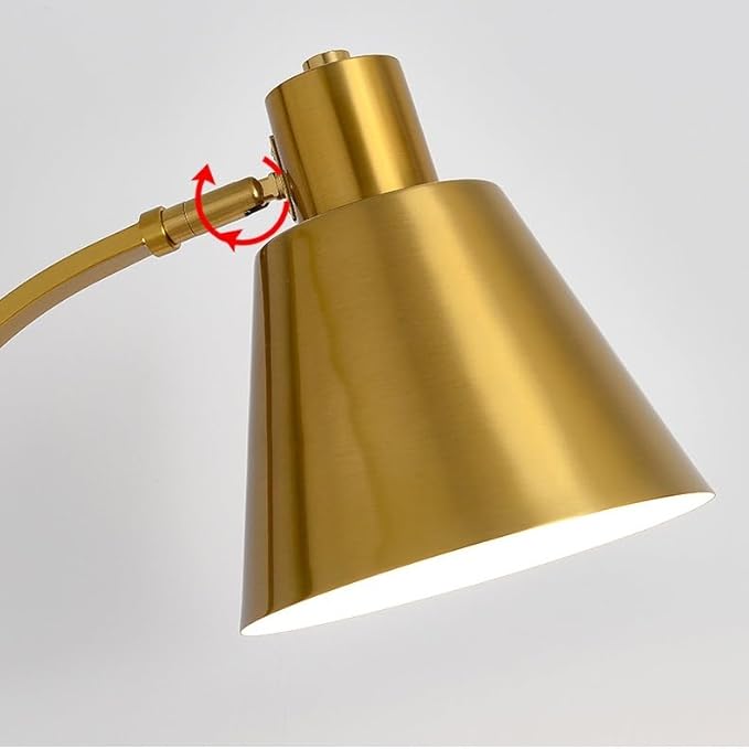 HDC Metal Marble Gold Living Room Dining Room Floor Lamp With Shelf
