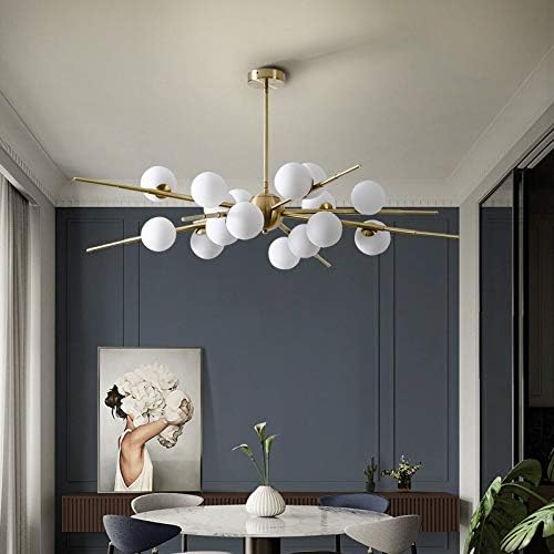 Hdc 16 Heads Modern Luxury LED Chandelier Glass Ball Pendant Lamp