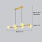 HDC 6 Head Modern LED Pendant Gold Light Fairy Glass Ball Hanging Lamp- Warm White