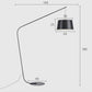 HDC Modern Minimalist Luxury Black Arc Floor Lamp for Living Room & Bedroom