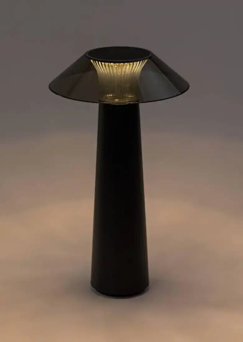 Hdc Wireless Table Lamp, Rechargeable Battery LED Desk Lamp with Touch Control Warmwhite Light,USB Charging Portable Lamp for Restaurant/Camping/Bar/Bedroom(Black)