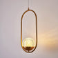 HDC Modern Oval Glass Pendant Light for Bedroom, Living Room