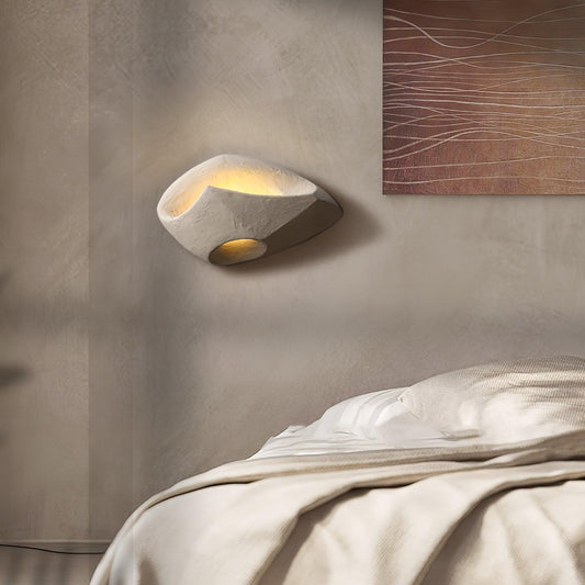 HDC Japanese Creative Cream Wabi-Sabi Micro Cement Wall Sconce For Bedside Living Room Aisle Staircase