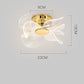 HDC 180mm Golden Flower LED Chandelier Ceiling Light For Living Room