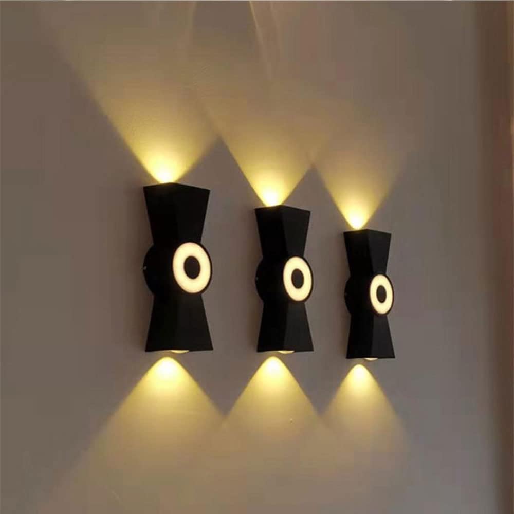 HDC Luxury Black Modern Outdoor Dual Beam LED Wall Light