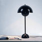 HDC Luxury Black Metal Dome Table Lamp for Bedroom, Living Room & Study