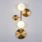Hdc Mid Century Metal With Frosted Glass Globe Wall Lamp