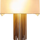 HDC White Shade Modern Gold Metal Wall Light For Drawing Room - Warm White