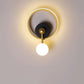 HDC 14W Black Gold Round Shape LED Wall Lamp with Pendulum- Warm White