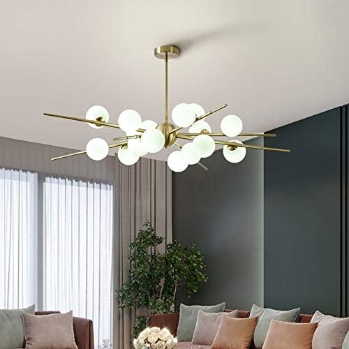 Hdc 16 Heads Modern Luxury LED Chandelier Glass Ball Pendant Lamp