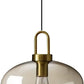 HDC Led 1-Light Amber Glass Iron Hanging Pendant Ceiling Lamp Light