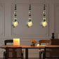 HDC Luxury Amber/Smoke Glass Pendant Light for Living Room & Bedroom