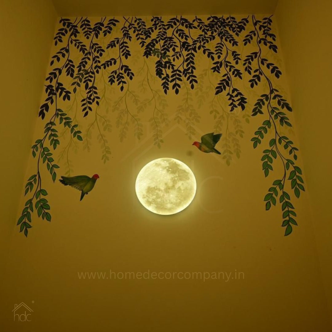 HDC Modern Home Decoration LED Planet Moon Wall Night Light Bedside Ceiling Light Wall Lamp for Bedroom Living Room