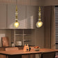 HDC Luxury Amber/Smoke Glass Pendant Light for Living Room & Bedroom
