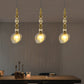 HDC Luxury Amber/Smoke Glass Pendant Light for Living Room & Bedroom