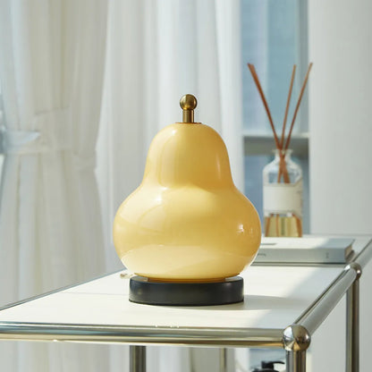 Hdc French Cream Pear Table Lamp Portable Rechargeable Touch Bedside Lamp