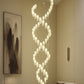 HDC Double Spiral Bird Cage Led Double Height Stair Chandelier - Warm White