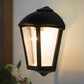 HDC Classic Black Metal Outdoor Wall Lantern for Balconies, Garden