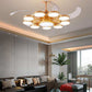 Hdc Invisible Gold Rings Ceiling Fan Chandelier With Remote 4 Retractable Abs Blades - Warm White