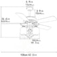 Hdc 6 Glass Light 52 Inch Ceiling Fan Chandelier