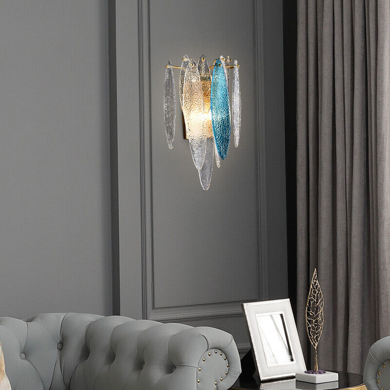 Hdc Modern Colorful Metal Class Wall Light Living Room Bedroom Beside Wall Lamp