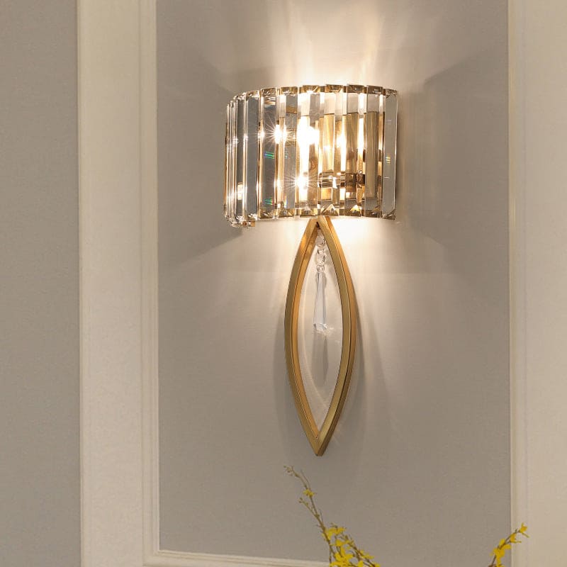 Hdc luxury American minimalist modern bedroom living room wall aisle entrance crystal lamp