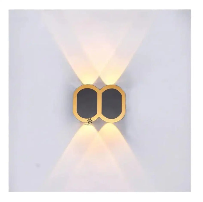 HDC 4 Ray Up Down LED Light Black Gold Indoor Outdoor Decoration Light