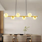 HDC 6 Head Modern LED Pendant Gold Light Fairy Glass Ball Hanging Lamp- Warm White