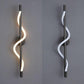 HDC Black & Gold Modern Spiral LED Wall Light for Bedroom, Living Room & Hallway