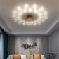 HDC 28 Lights Gold Body Acrylic Led Chandelier Ring For Living Room Lamp - Warm White