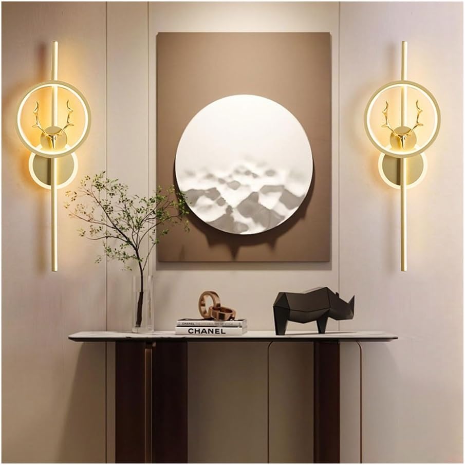 HDC Modern Deer Ring LED Wall Light for Living Room & Bedroom