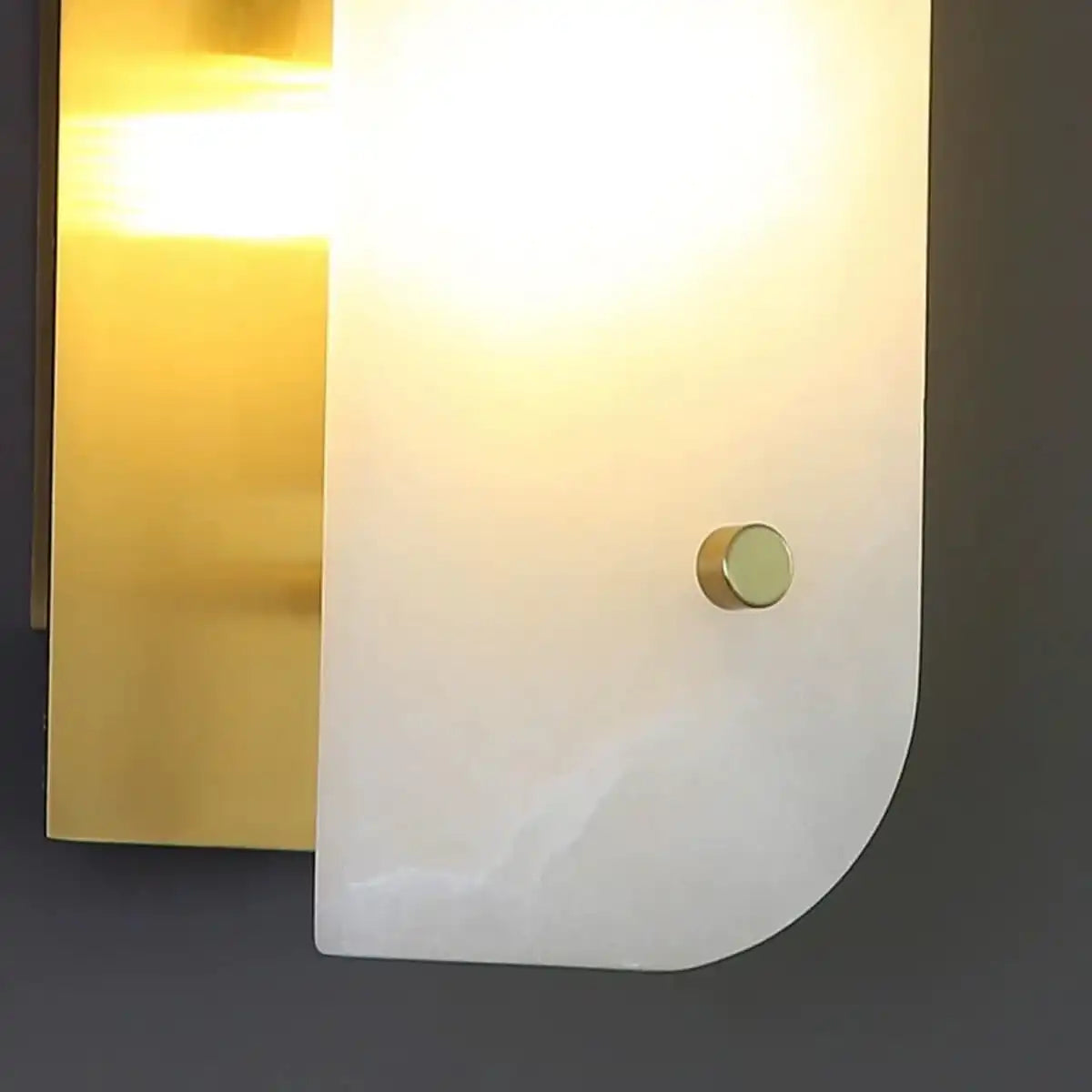 Hdc Modern Gold Finish Oval Body Marble Plate LED Wall Light
