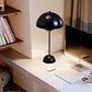 HDC Luxury Black Metal Dome Table Lamp for Bedroom, Living Room & Study