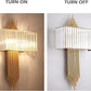 HDC Modern Crystal Golden Wall Lamp Simple Living room Staircase background Wall For Living Room Indoor Light Fixtures