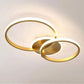 Hdc Modern 2 Ring Gold Flush Mount Ceiling Lighting Chandelier