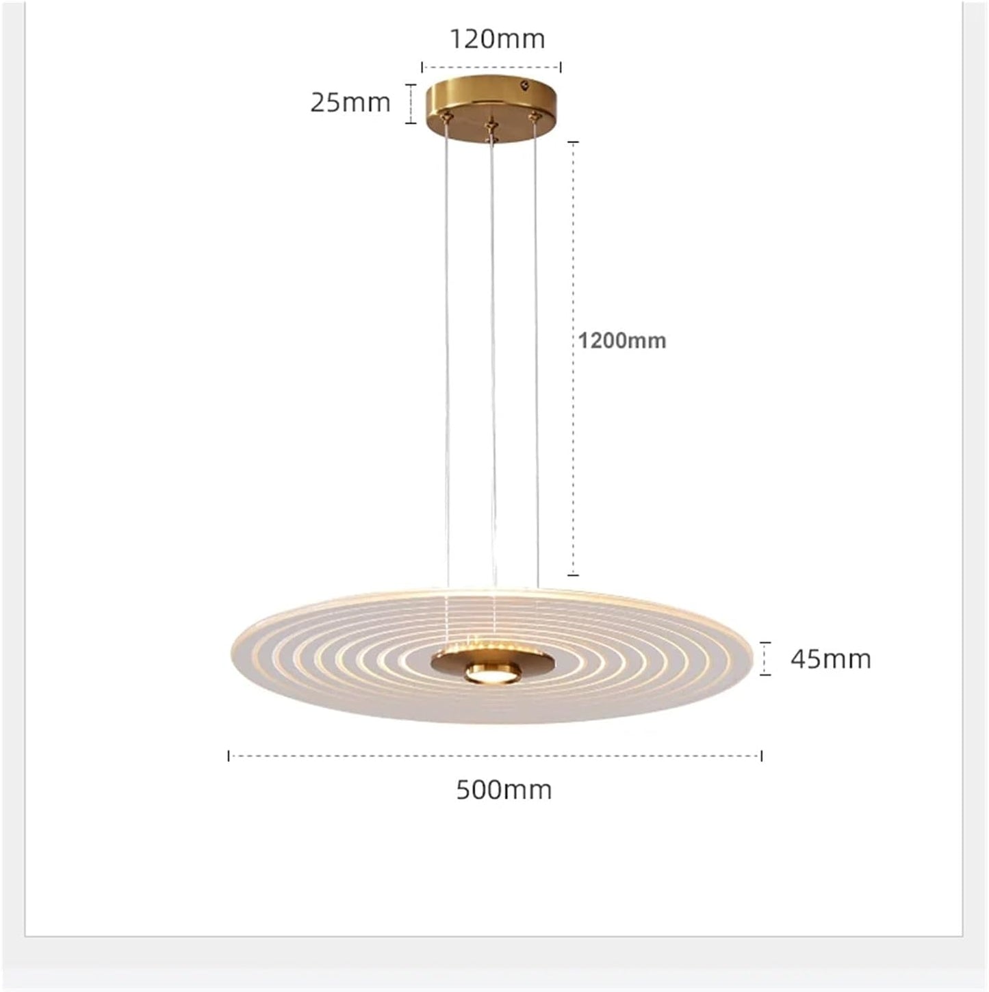 HDC Premium Ring LED Chandelier for Bedroom, Living Room