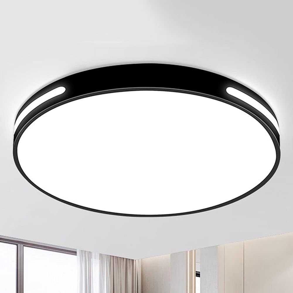 HDC Modern Black 470MM Round LED Ceiling Light for Bedroom, Living Room