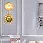 Hdc Modern Creative Double Headed Golden Metal White Green Glass Body Wall Light