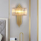 HDC Modern Crystal Golden Wall Lamp Simple Living room Staircase background Wall For Living Room Indoor Light Fixtures